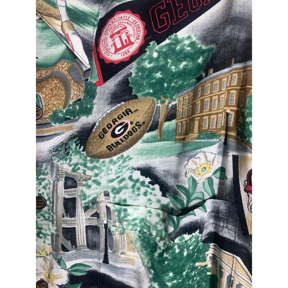 Vintaqe Reyn Spooner Hawaiian Shirt UGA Football GA Bulldogs XL MINT COND - Picture 6 of 7